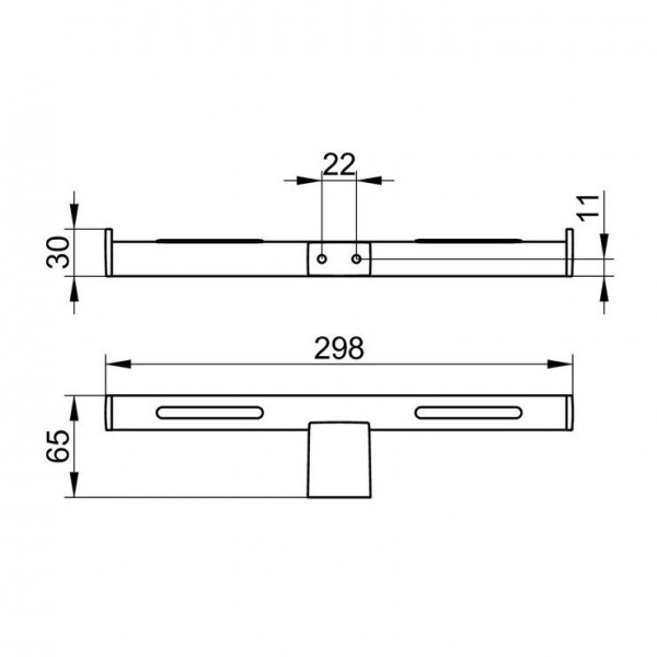 Keuco Toiletrolhouder Plan dubbele 298x30x65mm