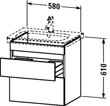 Duravit Wastafelmeubel DuraStyle voor 232065 448x580x610mm