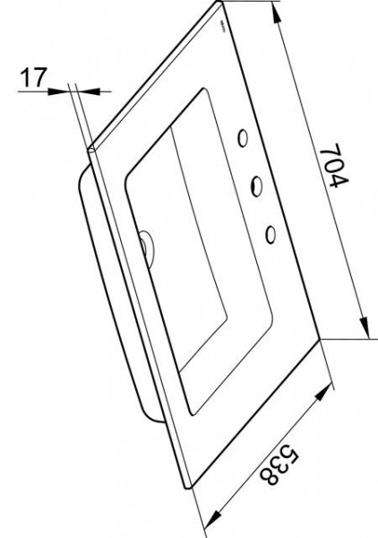 Keuco Meubelwastafel Royal 60 704x17x538mm