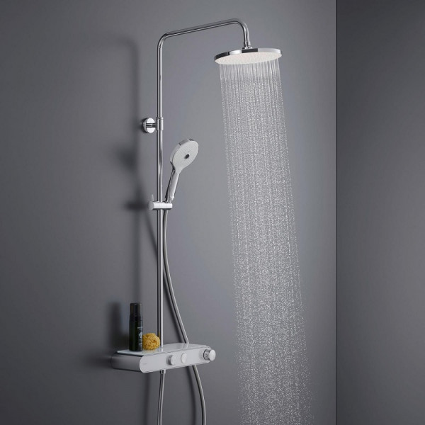 Colonne De Douche Duravit Shower Systems Shelf 1050 Ø230mm Chromé/Blanc TH4380008005