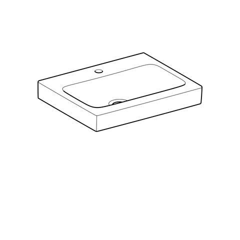 Geberit iCon wastafel 60 cm 1 kraangat zonder overloop, wit