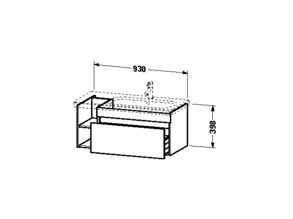 Duravit Wastafelmeubel DuraStyle voor 232610 448x930x398mm