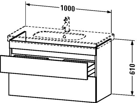 Duravit Wastafelmeubel DuraStyle voor 034210 453x1000x610mm