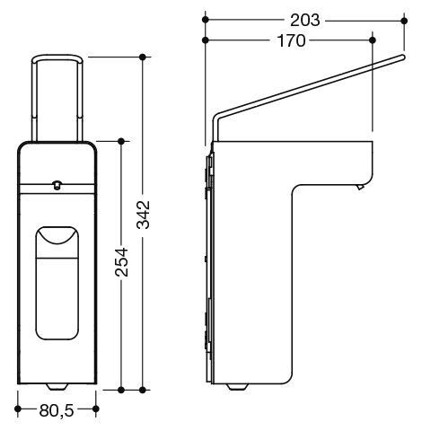 Hewi Zeepdispenser Wand System 900