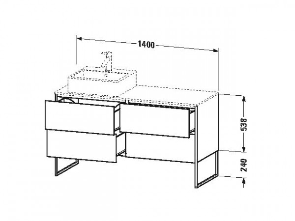 Duravit Wastafelmeubel XSquare 778x548mm