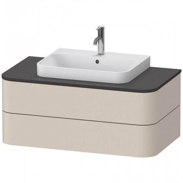 Meuble Pour Vasque à Poser Duravit Happy D.2 Plus 2 tiroirs, pour plan de toilette 1000mm Taupe Super Mat HP496108383