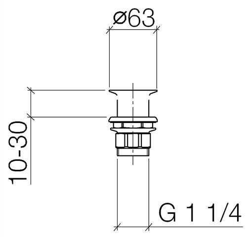 Dornbracht Standaard Plug 1 1/4" (10110970)