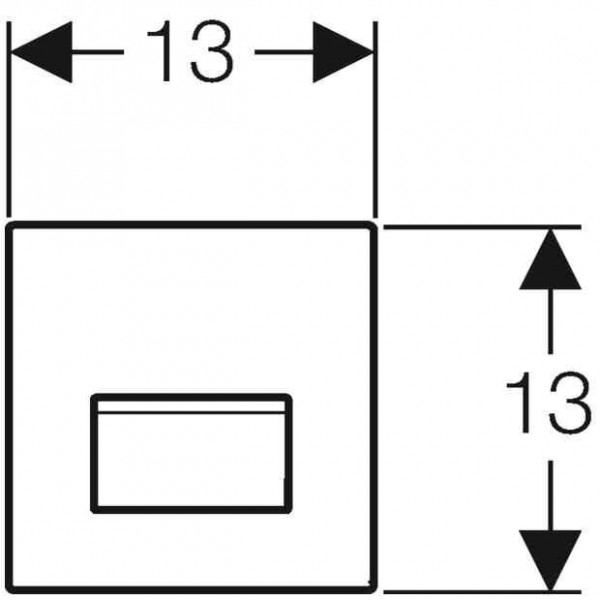 Geberit Bedieningspaneeldekking Toilet Sigma50 met pneumatische bediening Chroom (241916)