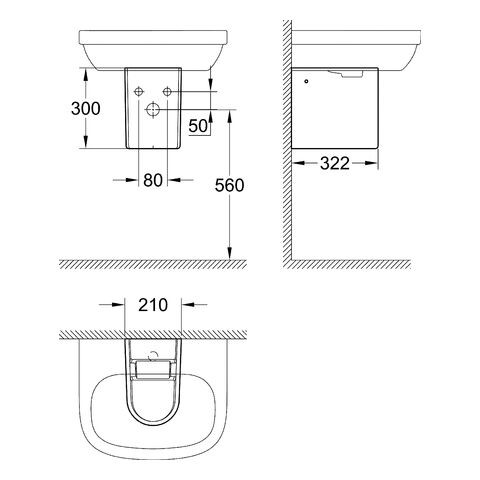 Grohe Sifonkap Euro Keramik Alpenwit 39201000