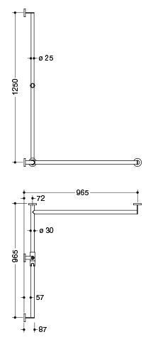 Hewi Badgreep System 900 met douchestang 900.35.33160