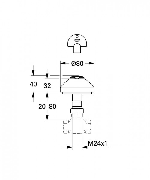 Grohe Inbouwmengkraan Chroom glans 19842000