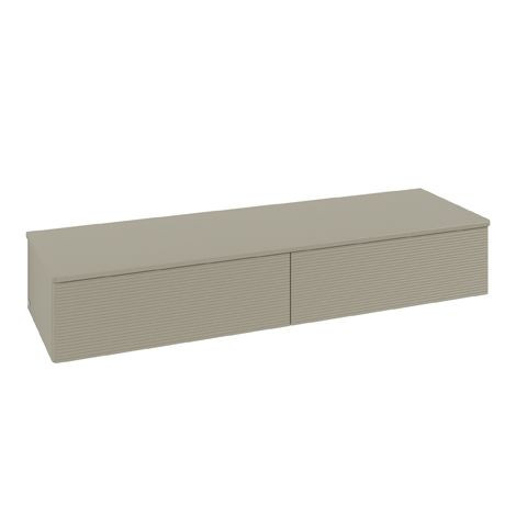 Wandmeubel Villeroy en Boch Antao Met Structuur 2 laden 1600x268x500mm Stone Grey Matt Lacquer/Ho...