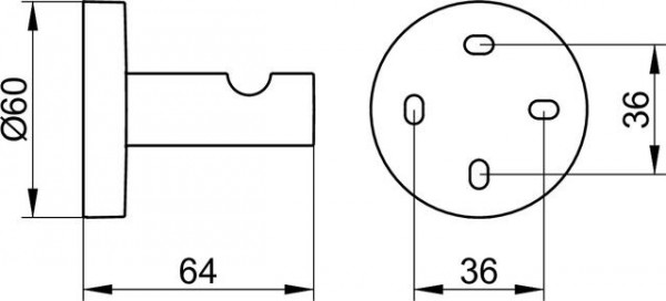 Keuco Handdoekhaakjes Edition 90 ø60x65mm Chroom