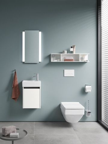 Duravit Ketho 2 spiegel met led verlichting verticaal 40x70cm met sensorschakelaar rechtsonder wit mat K27070000000000