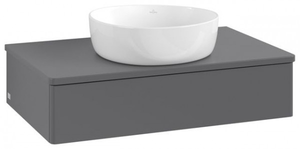 Wastafelmeubel Voor Opzet Waskom Villeroy en Boch Antao 1 lade 800x190x500mm Anthracite Matt Laqu...