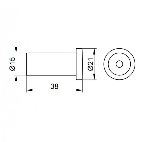 Keuco Handdoekhaakjes Plan ø20x40mm RVS