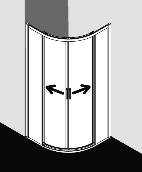 Kermi Douchecabine LIGA Kwartronde Schuifdeur