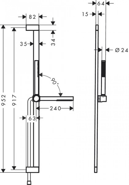 Hansgrohe Pulsify S Doucheset 1jet EcoSmart+ 90 cm Chroom