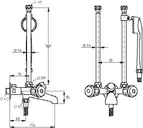 Ideal Standard Tweegreeps Opbouwkraan Elektro B2571AA