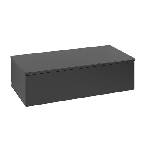 Meuble Suspendu Villeroy et Boch Antao 1 tiroir 1000x268x500mm Black Matt Laquered/Boticcino