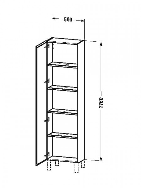 Duravit Hoge Badkamerkast L-Cube 1760x243mm