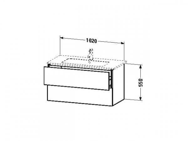 Duravit Wastafelmeubels L-Cube voor 233610 481x1020x550mm