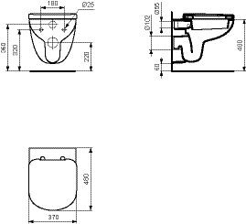 Ideal Standard Softclose WC Bril Kheops voor T328201