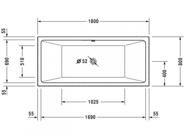 Duravit Badkuip Vero Air Wit  1800x800mm 700417000000000