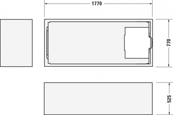 Badpoot Duravit Duravit No.1 voor 700491 1800x800mm