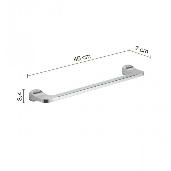 Handdoekenrek Hangend Gedy KRABI 450mm Chroom