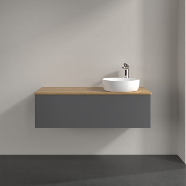 Wastafelmeubel Voor Opzet Waskom Villeroy en Boch Antao 1200x360x500mm Anthracite Matt Laquered/H...