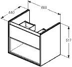 Ideal Standard Concept Air Wastafelmeubel 600 mm (E0826)