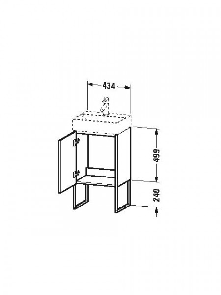 Duravit Wastafelmeubel XSquare voor 073245 434 mm