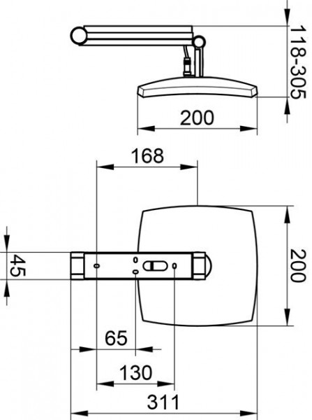 Scheerspiegel Met Licht Keuco Ilook_move wandmodel, vierkant/verlicht voor wandschakelaar Rvs