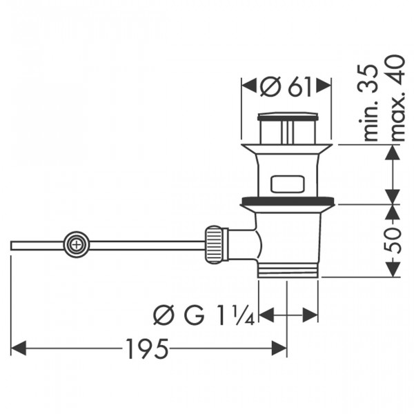 Hansgrohe Afvoerset DN32 voor WC en bidet (94139)