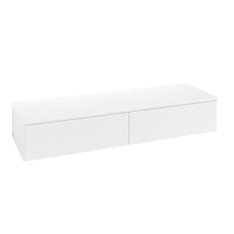 Wandmeubel Villeroy en Boch Antao Met Structuur 2 laden 1600x268x500mm White Matt Laquered/Warm W...