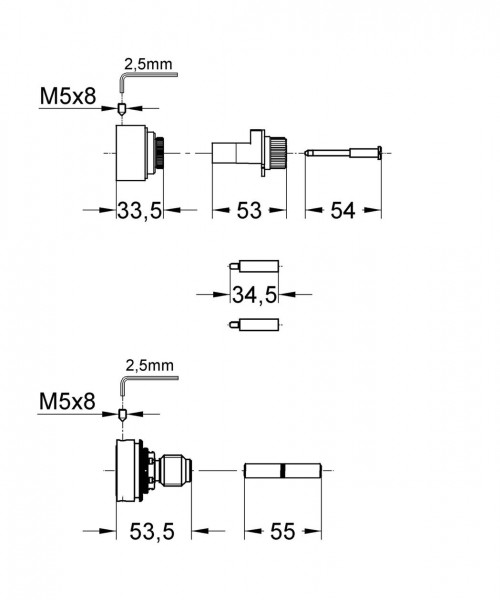 Grohe Grohtherm Micro Onderdelen sanitaire kranen 47573000