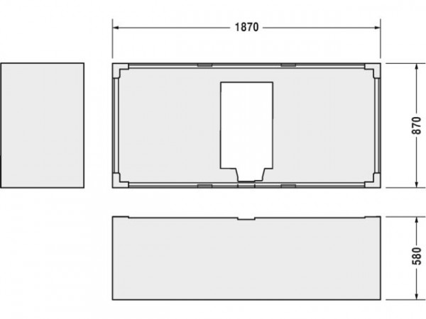 Duravit Badpoten Darling New voor hoekbad 700245 Wit Polystyreen 791438000000000