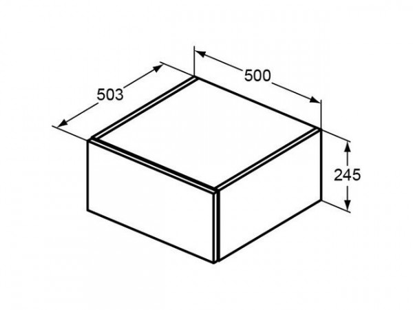 Ideal Standard ADAPTO Ladefront voor badmeubel 500mm