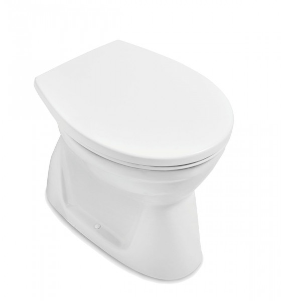 WC à Poser Villeroy et Boch O.novo fond plat sans bride DirectFlush Ovale vertical 360x395mm Blanc Alpin