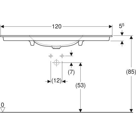 Meubelwastafel Geberit ONE 1200x480mm Wit KeraTect