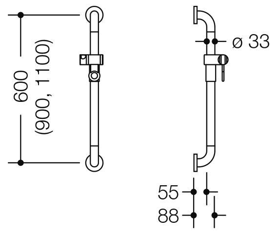 Hewi Douchestang Serie 801