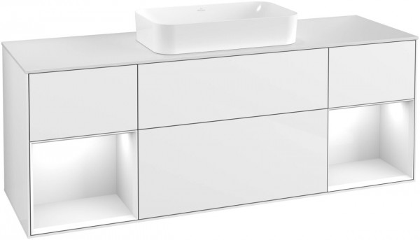 Meuble Pour Vasque à Poser Villeroy et Boch Finion 1600x603x501 mm F32200PD F331GFGF