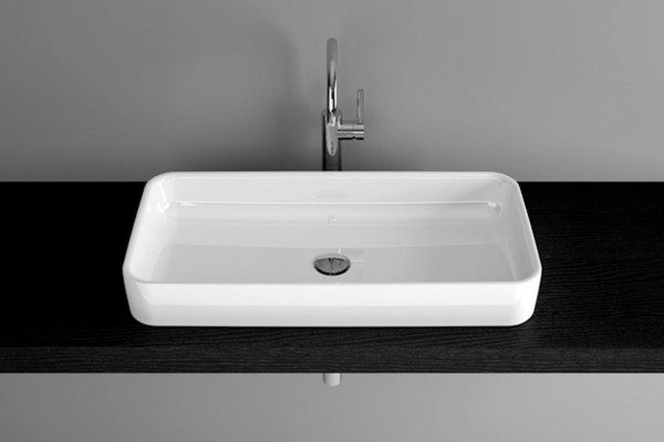 Vasque à Poser Bette Art sans trou 800x400x110mm Blanc GlazePlus