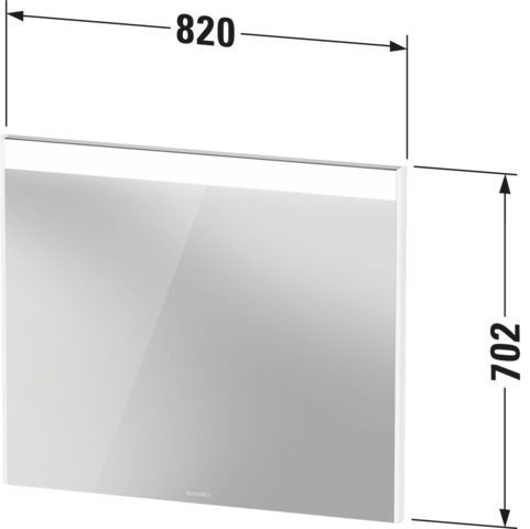 Badkamerspiegel Met Verlichting Duravit Brioso 820x700mm Zwarte Eik