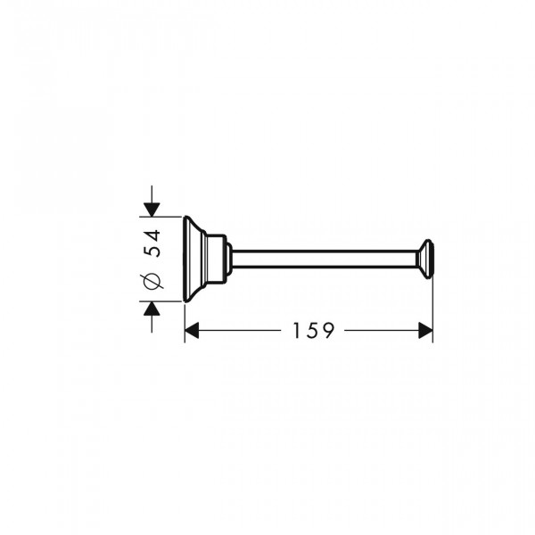 Hansgrohe Axor Montreux reserverolhouder Geborsteld Nikkel