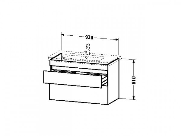 Duravit Wastafelmeubel DuraStyle voor 232010 448x930x610mm