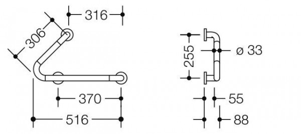 Hewi Badgreep Hoek Serie 801