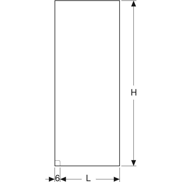 Inloop Douchewand Geberit ONE douchewand voor inloopdouche 1000x2000x8mm