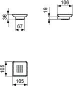 Ideal Standard Zeepbakje Aan De Muur CONCA vierkant 106x106x38mm Chroom